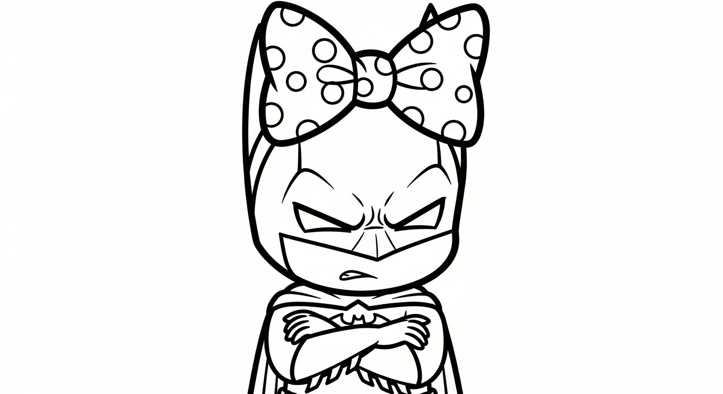 coloriage Batman et Hello Kitty updated pour enfant de 8 ans
