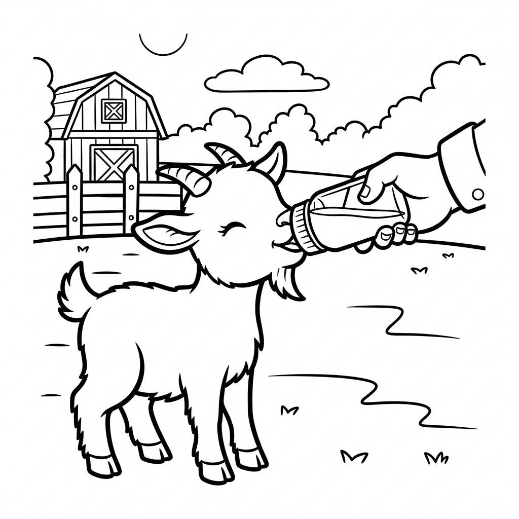 coloriage Chèvre en ligne pour enfant