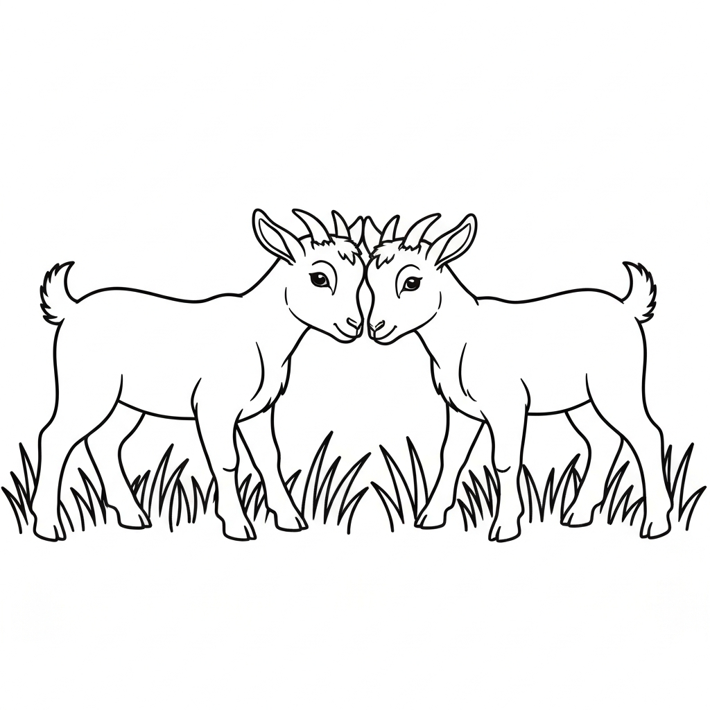 coloriage Chèvre pour enfants à télécharger