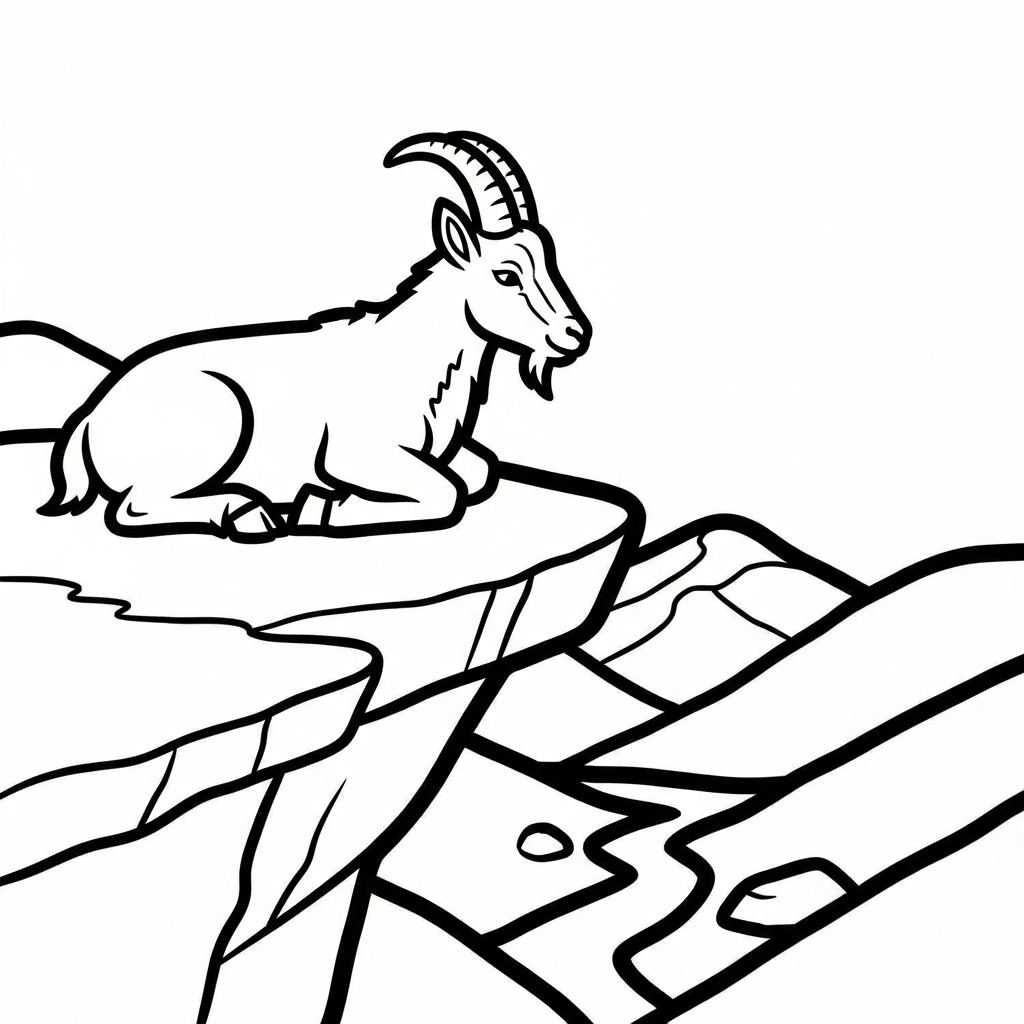 coloriage Chèvre pour enfant de 6 ans