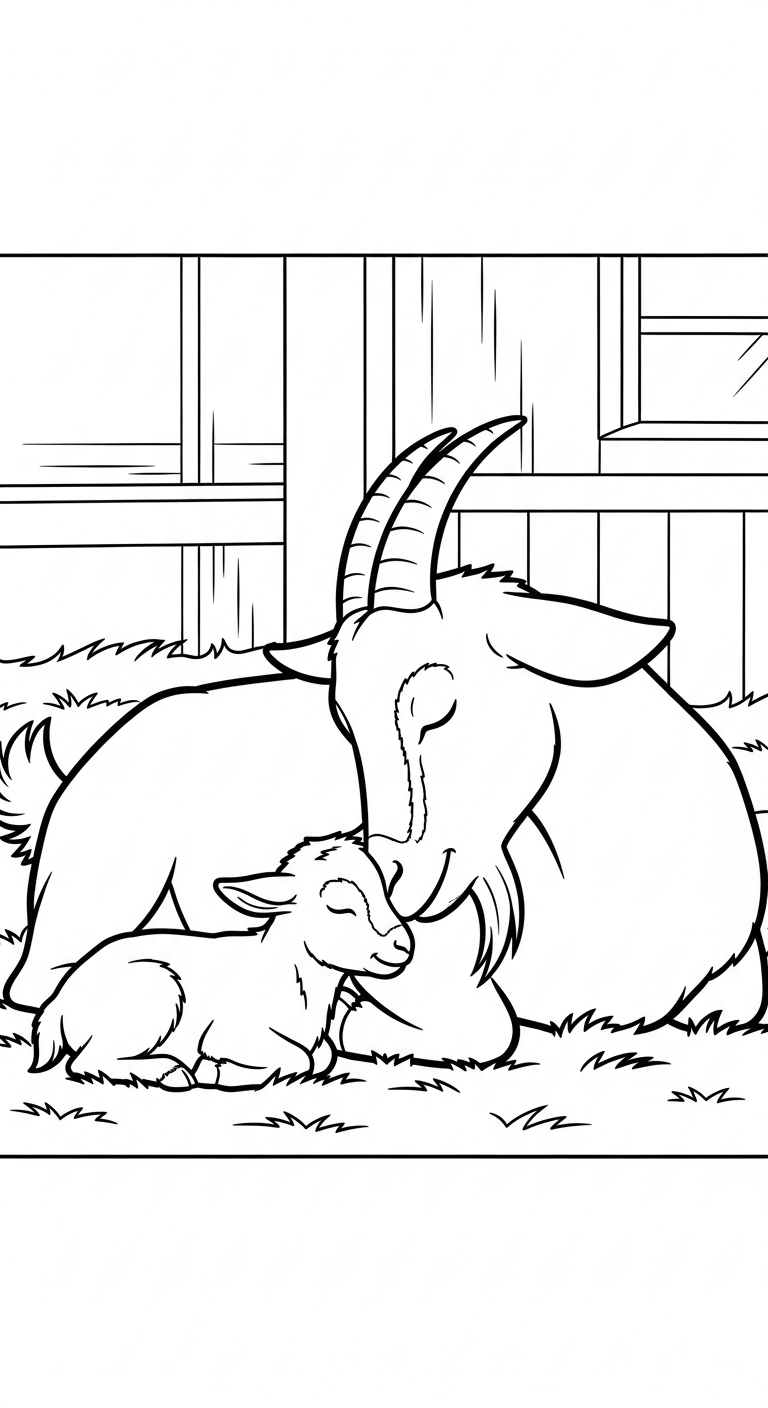 coloriage Chèvre a dessiner et imprimer