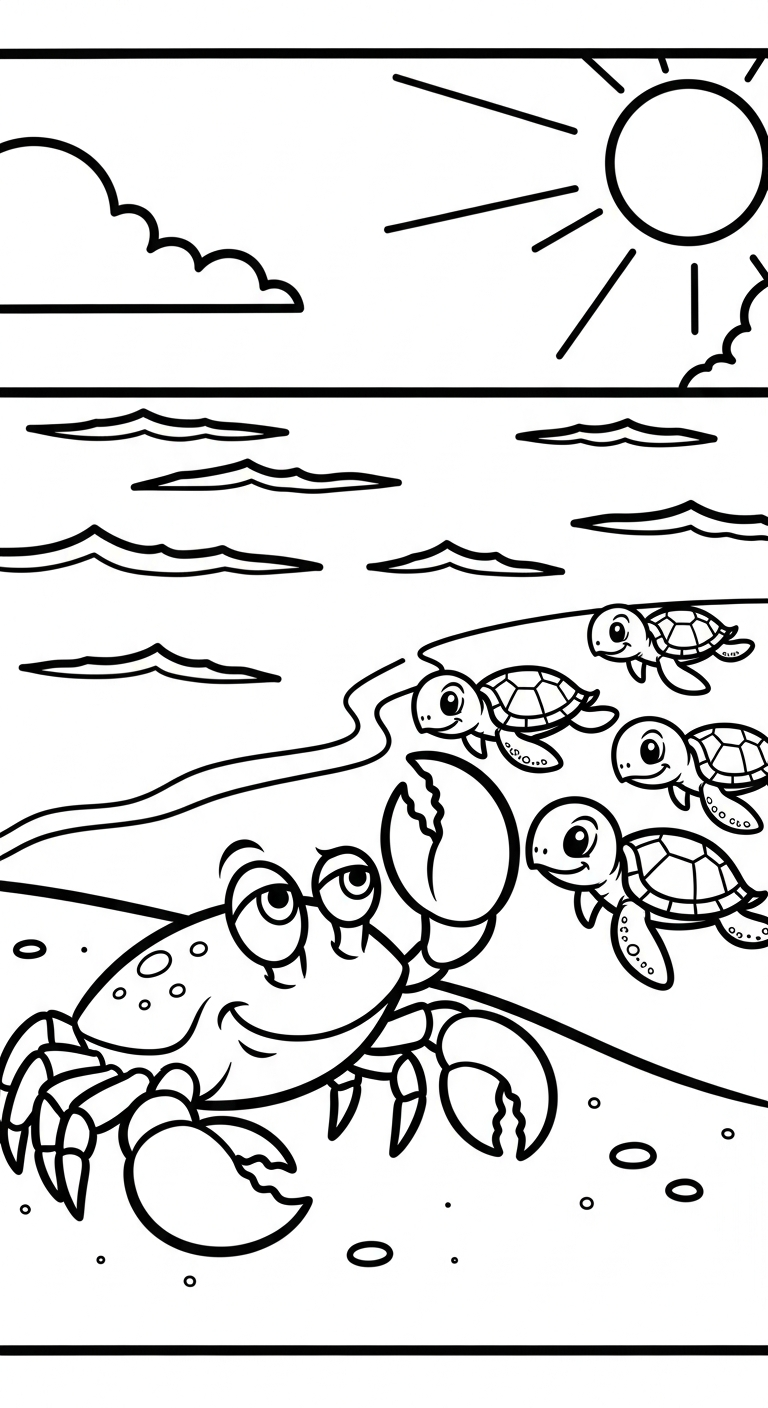 coloriage Crabe updated à imprimer pour enfant de 6 ans 1