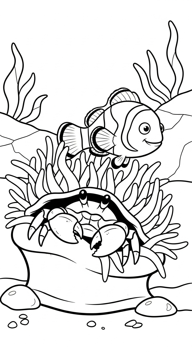 coloriage Crabe updated à imprimer pdf gratuit 1