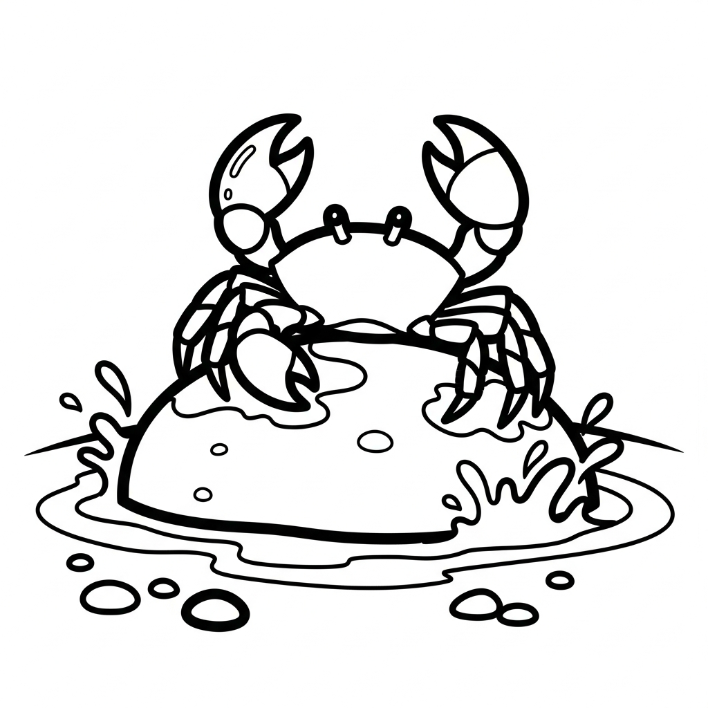 coloriage Crabe updated et decoupage a imprimer gratuit