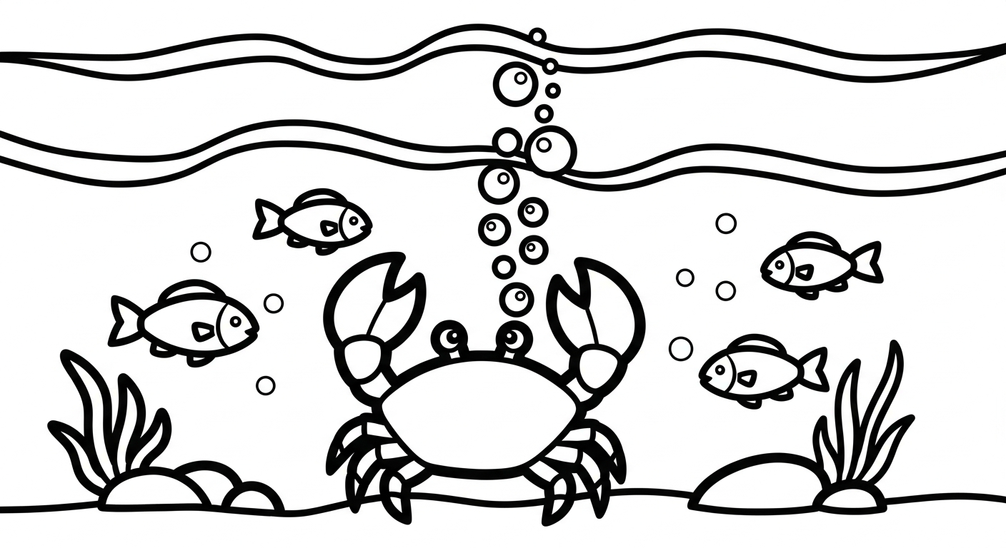 coloriage Crabe updated gratuit en ligne