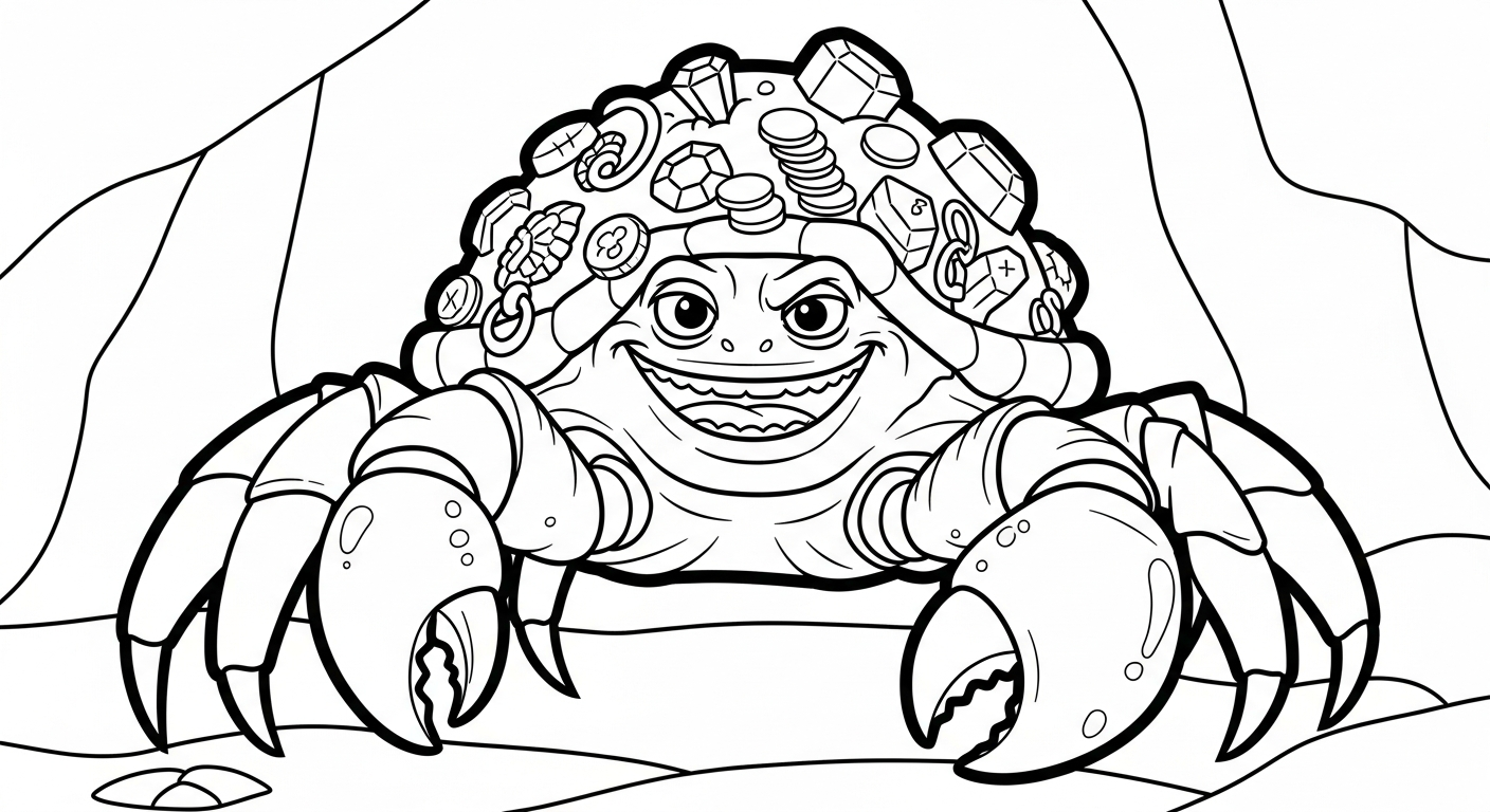 coloriage Crabe updated a imprimer gratuitement