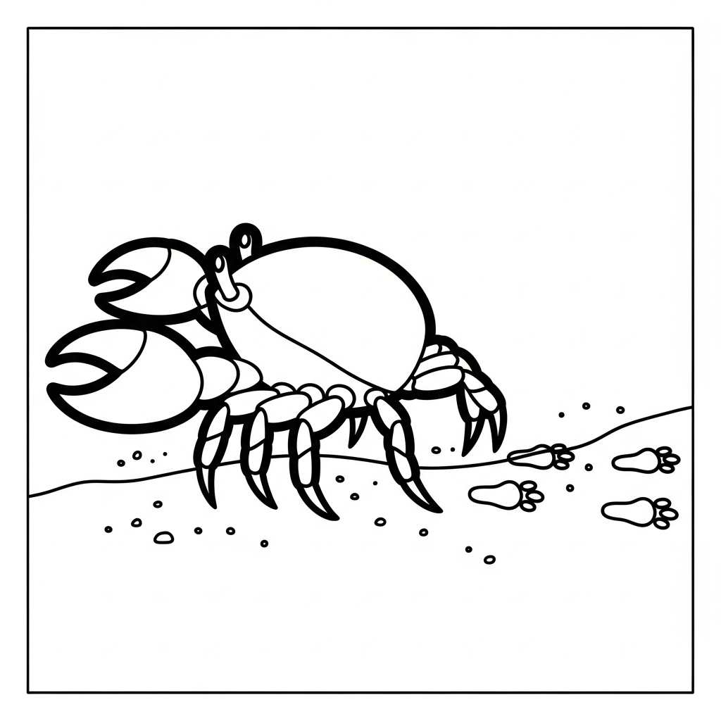 coloriage Crabe updated à imprimer pdf gratuit