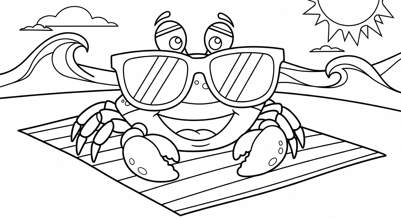 coloriage Crabe updated à imprimer pour enfant de 4 ans 1