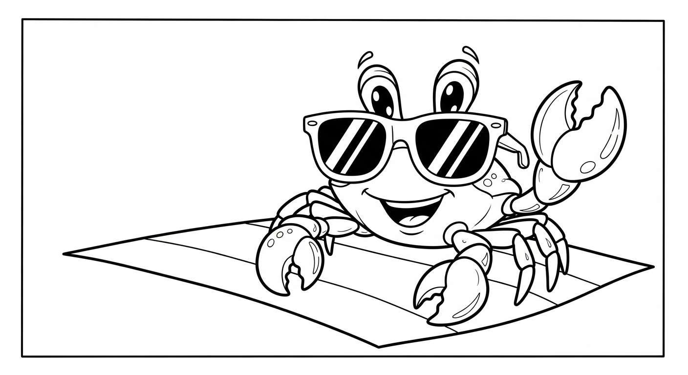 coloriage Crabe updated à imprimer gratuitement 1