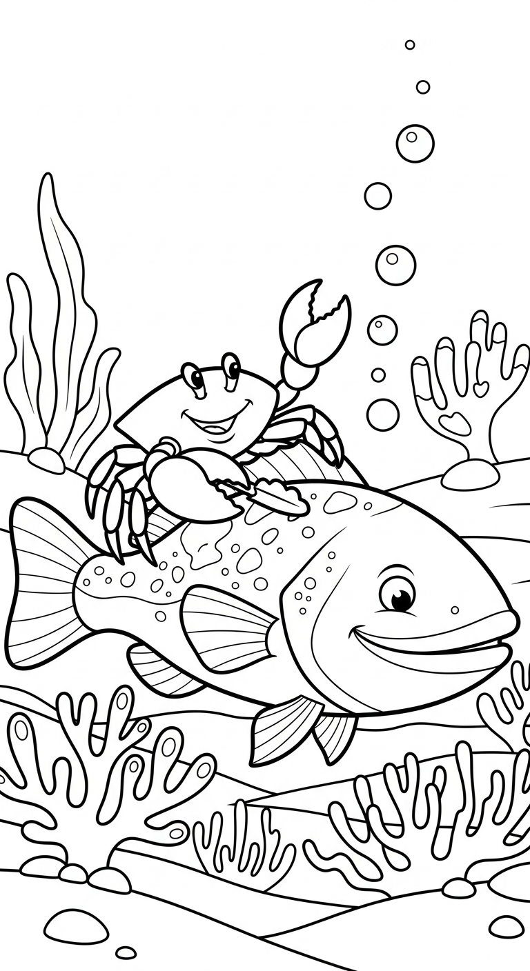 coloriage Crabe updated à imprimer pour enfant de 4 ans