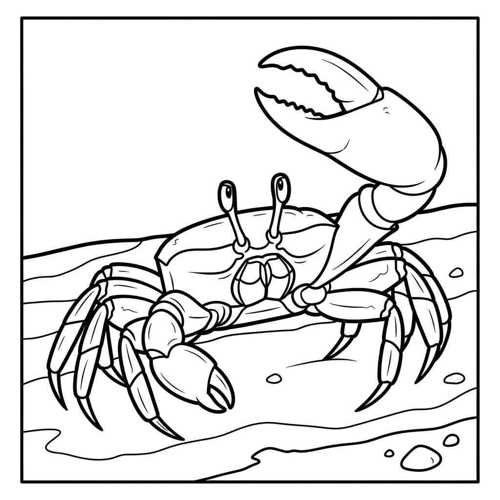 imprimer coloriage Crabe updated gratuit 1