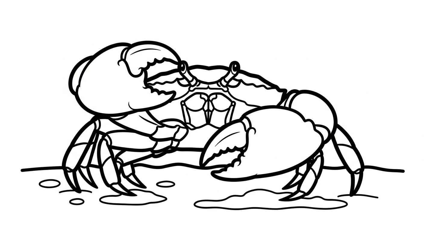 a imprimer coloriage Crabe updated gratuit