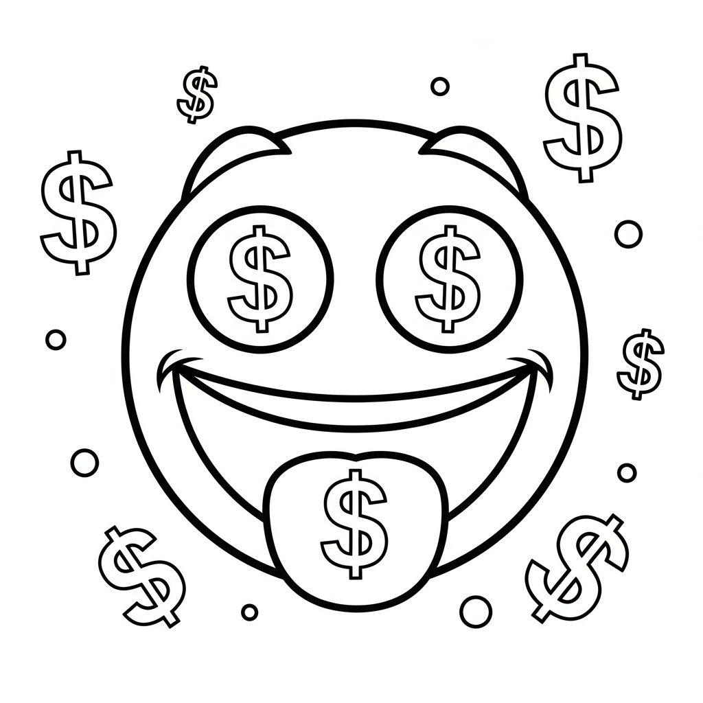 coloriage Emoji updated à imprimer pour enfant de 2 ans