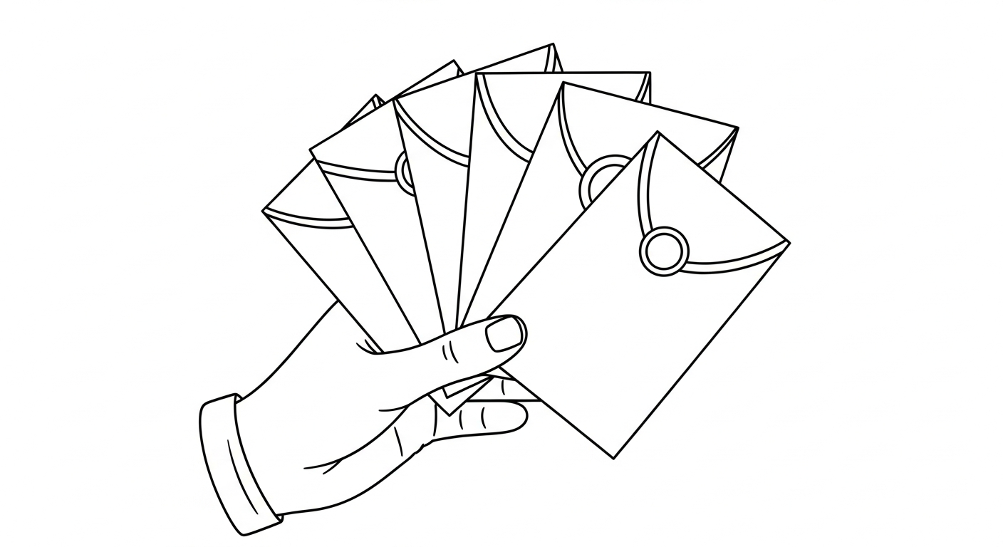 coloriage Enveloppe Rouge a imprimer