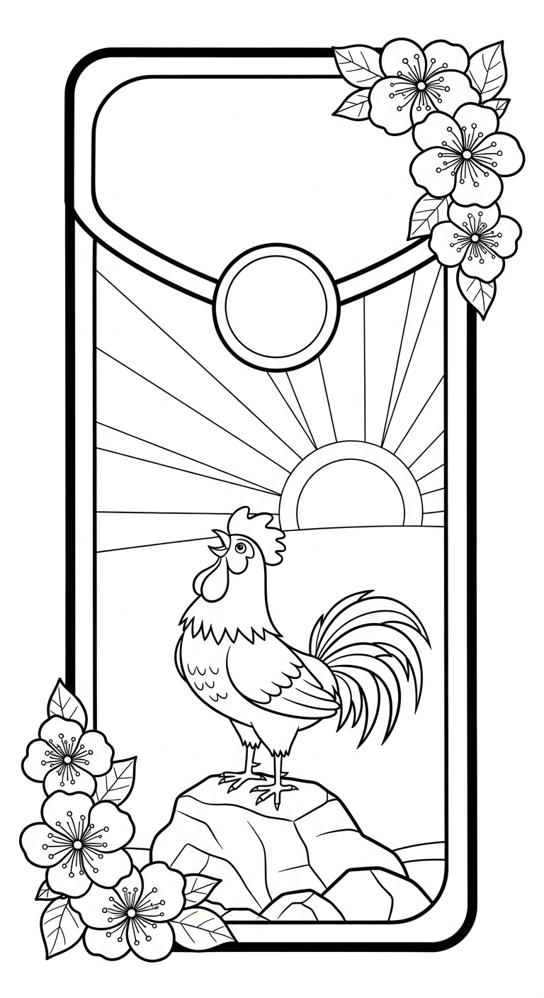 coloriage Enveloppe Rouge et decoupage