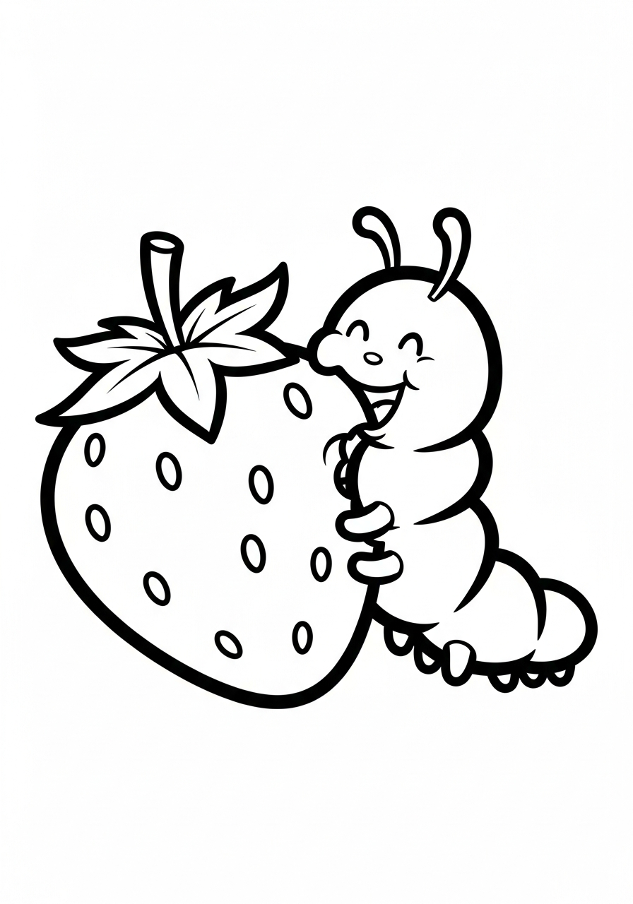 coloriage Fraise updated à imprimer pdf