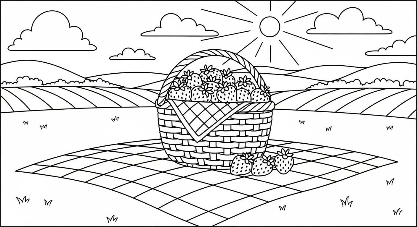 coloriage Fraise updated à imprimer kawaii