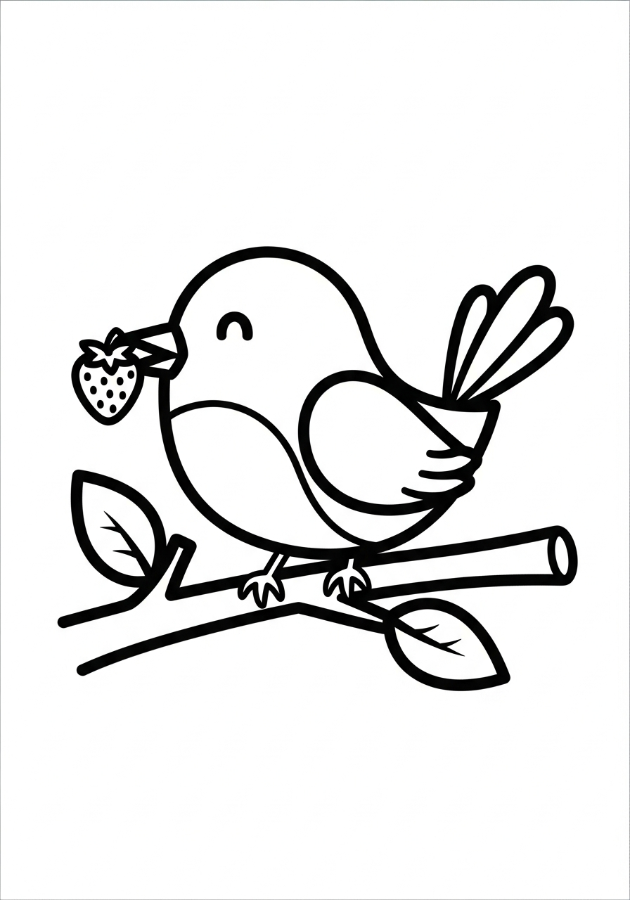 coloriage Fraise updated pour enfant de 8 ans