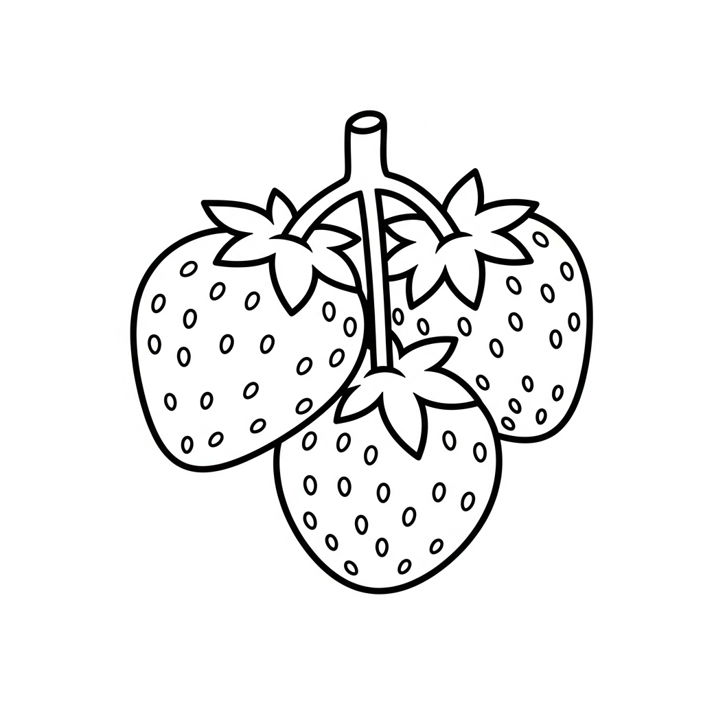 coloriage Fraise updated gratuit en ligne