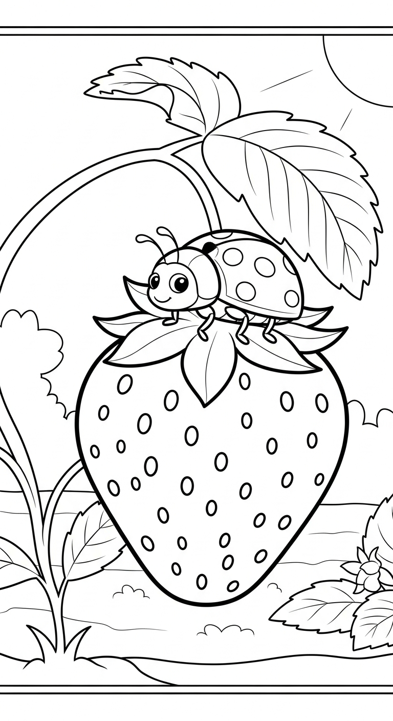 coloriage Fraise updated à imprimer gratuit