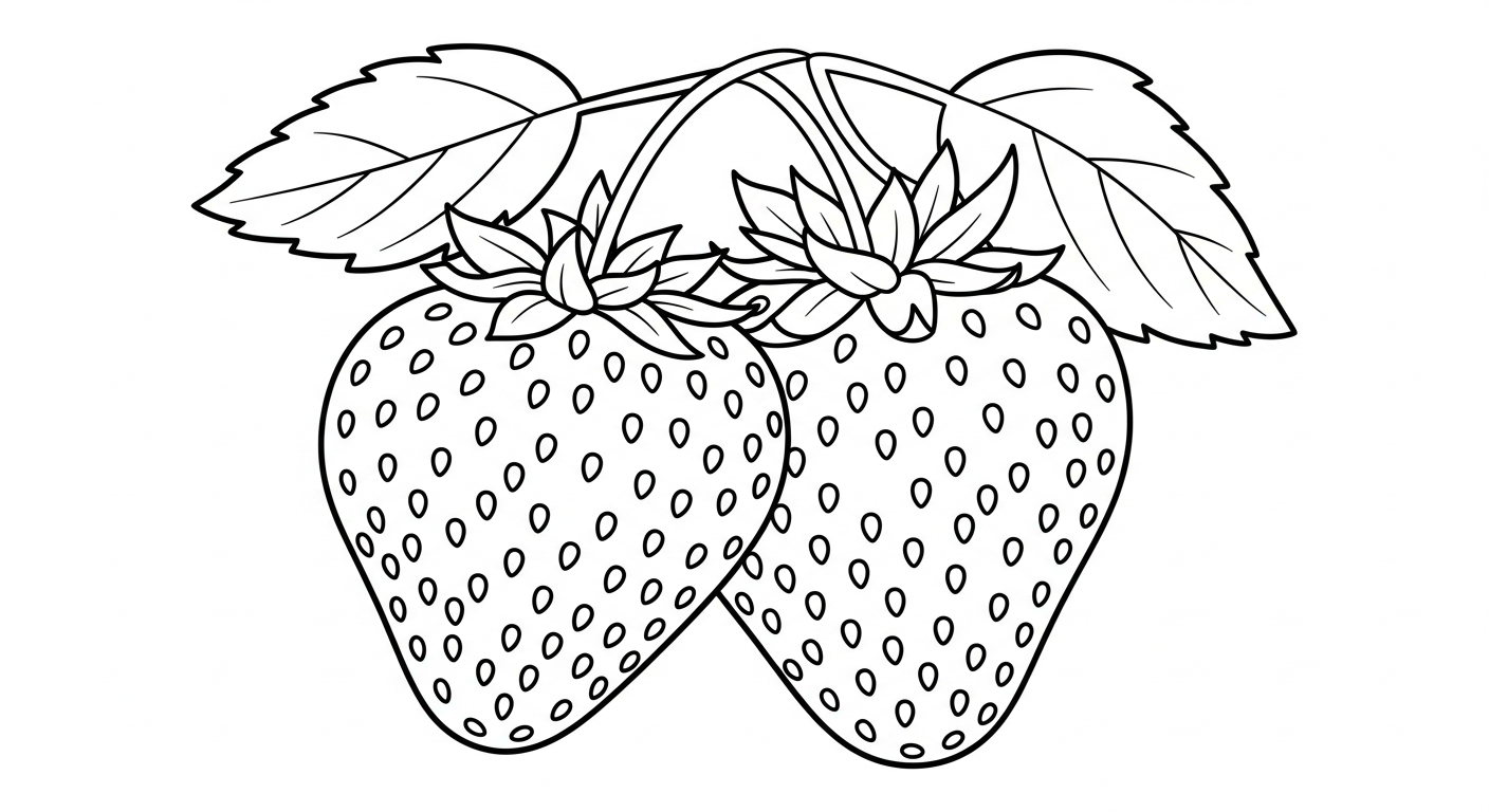 coloriage Fraise updated à imprimer pour enfant de 7 ans