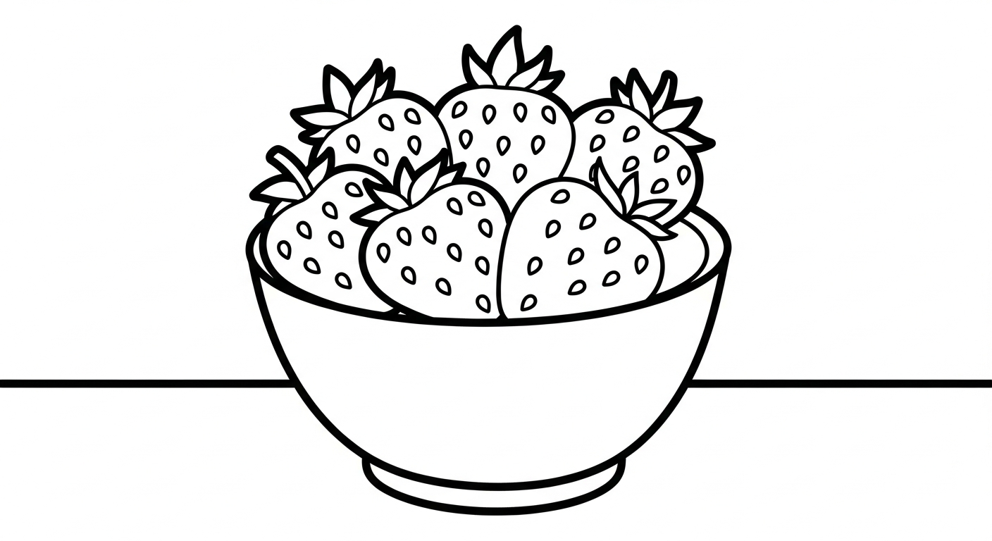 coloriage Fraise updated à imprimer pdf 1