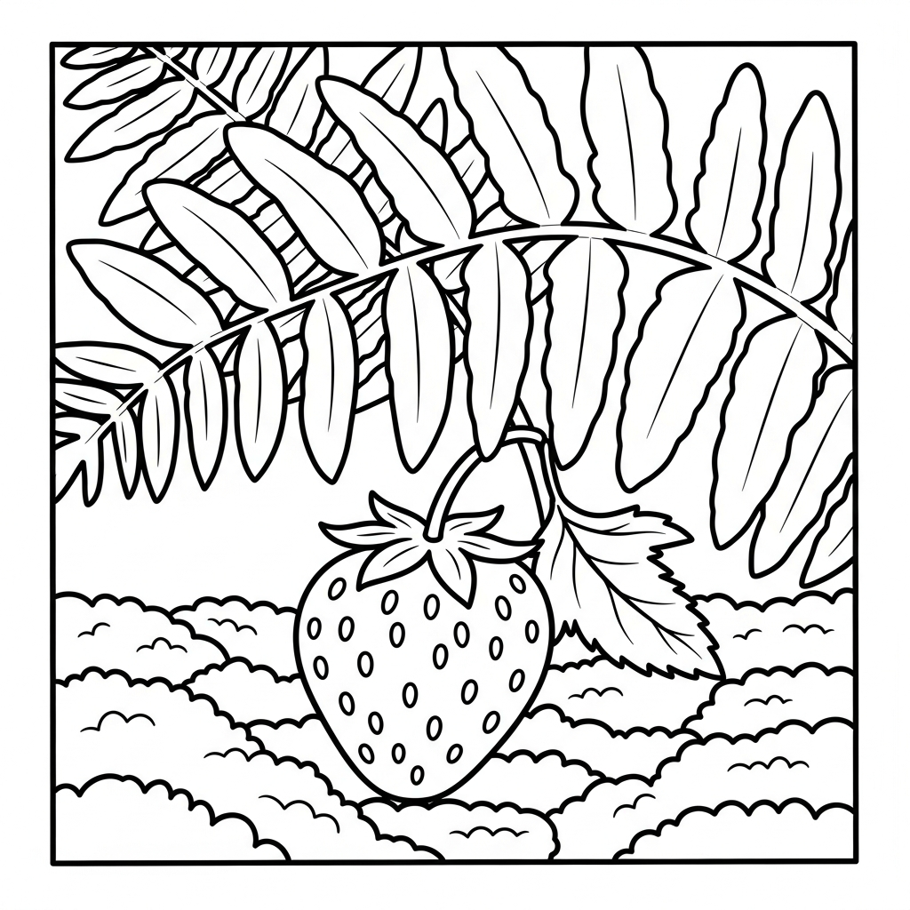coloriage Fraise updated à imprimer pour enfants