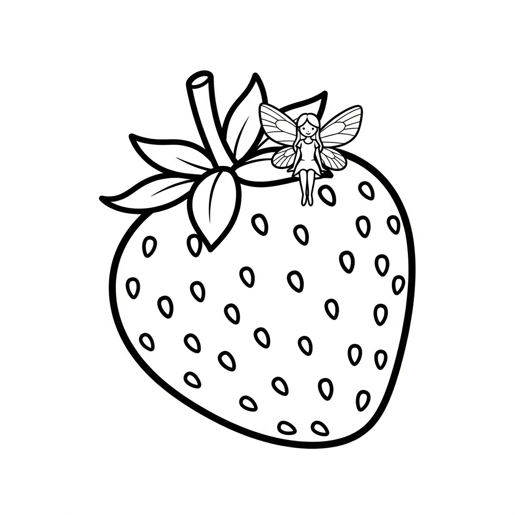 coloriage Fraise updated à imprimer pour enfant de 12 ans