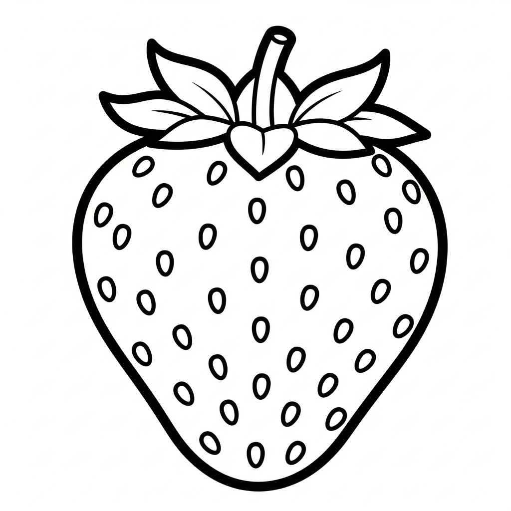 image de coloriage Fraise updated pour enfant