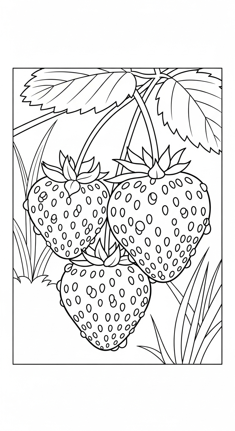 coloriage Fraise updated et apprentissage