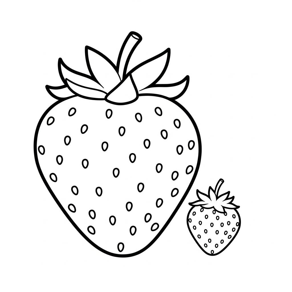 coloriage Fraise updated à imprimer gratuit 1