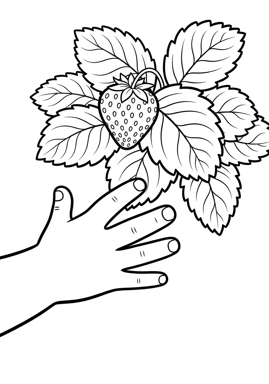 coloriage Fraise updated de pour enfants 2