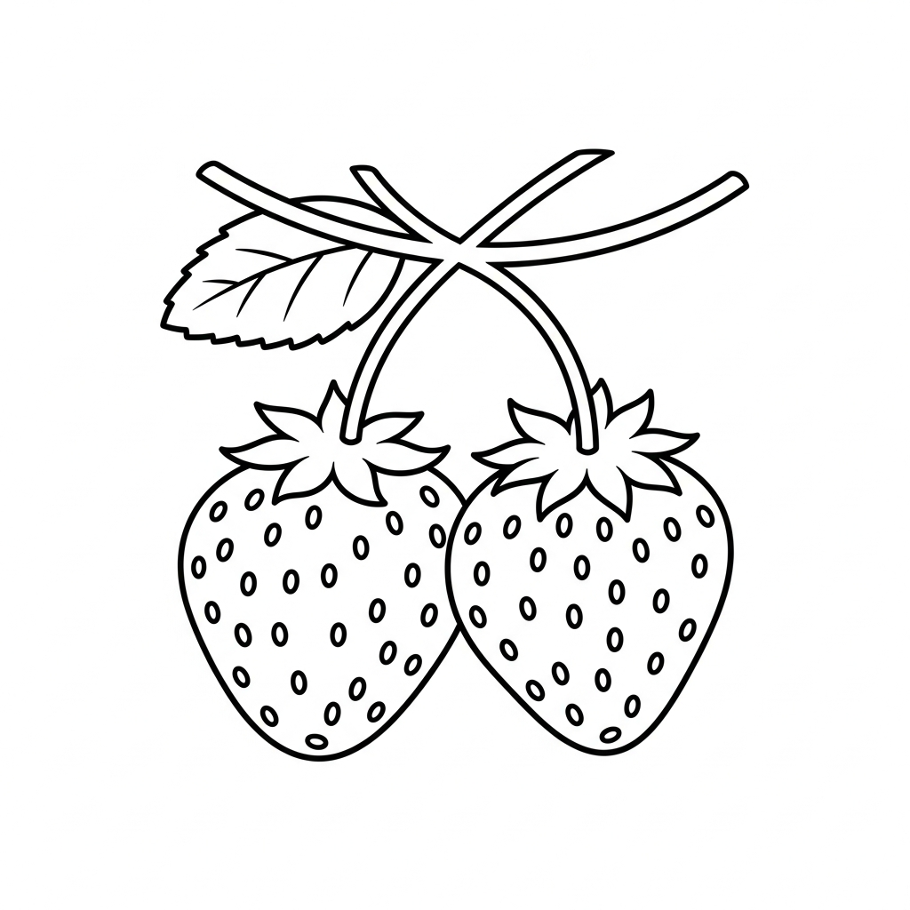 imprimer coloriage Fraise updated pour enfant 1