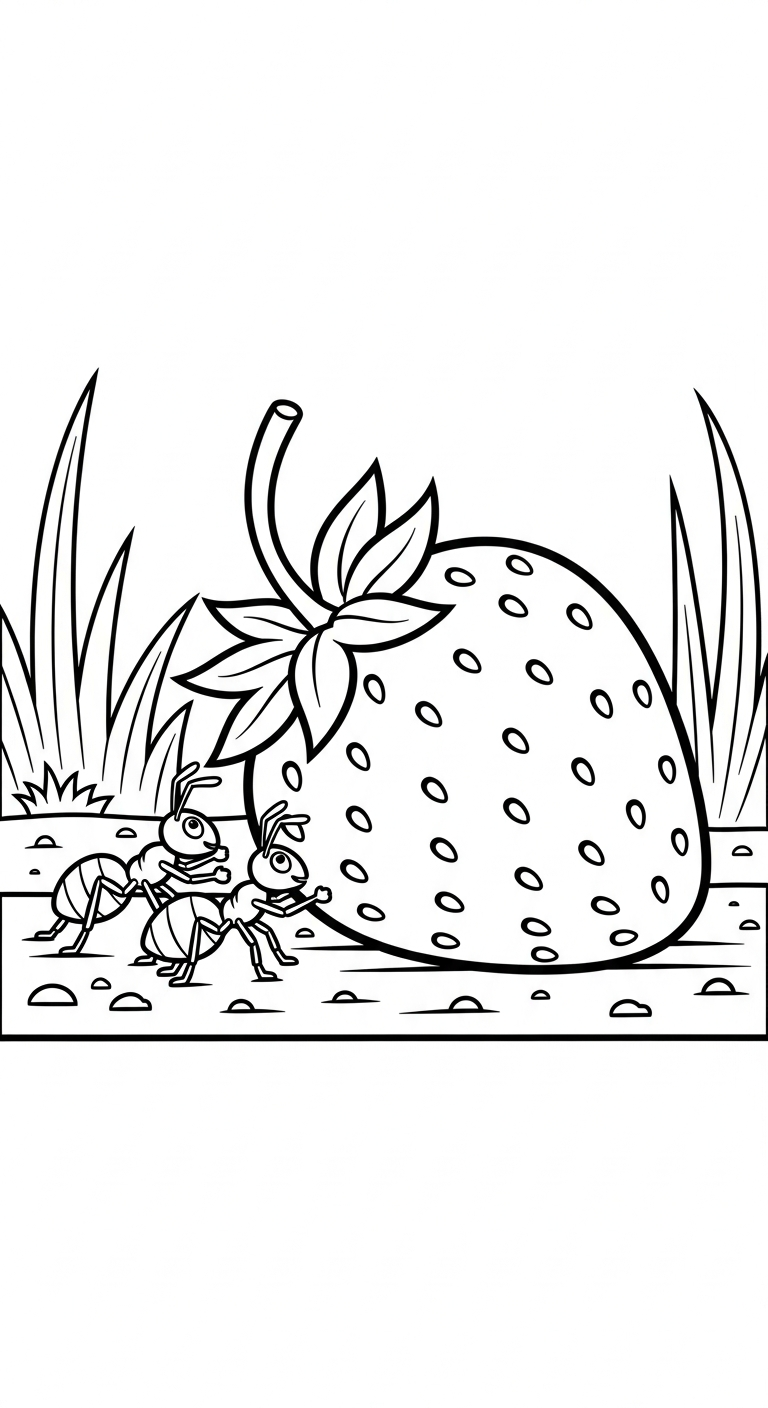 coloriage Fraise updated pour enfant de 8 ans 2