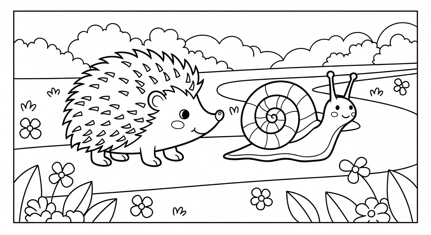 coloriage Hérisson updated pour enfant de à imprimer 1