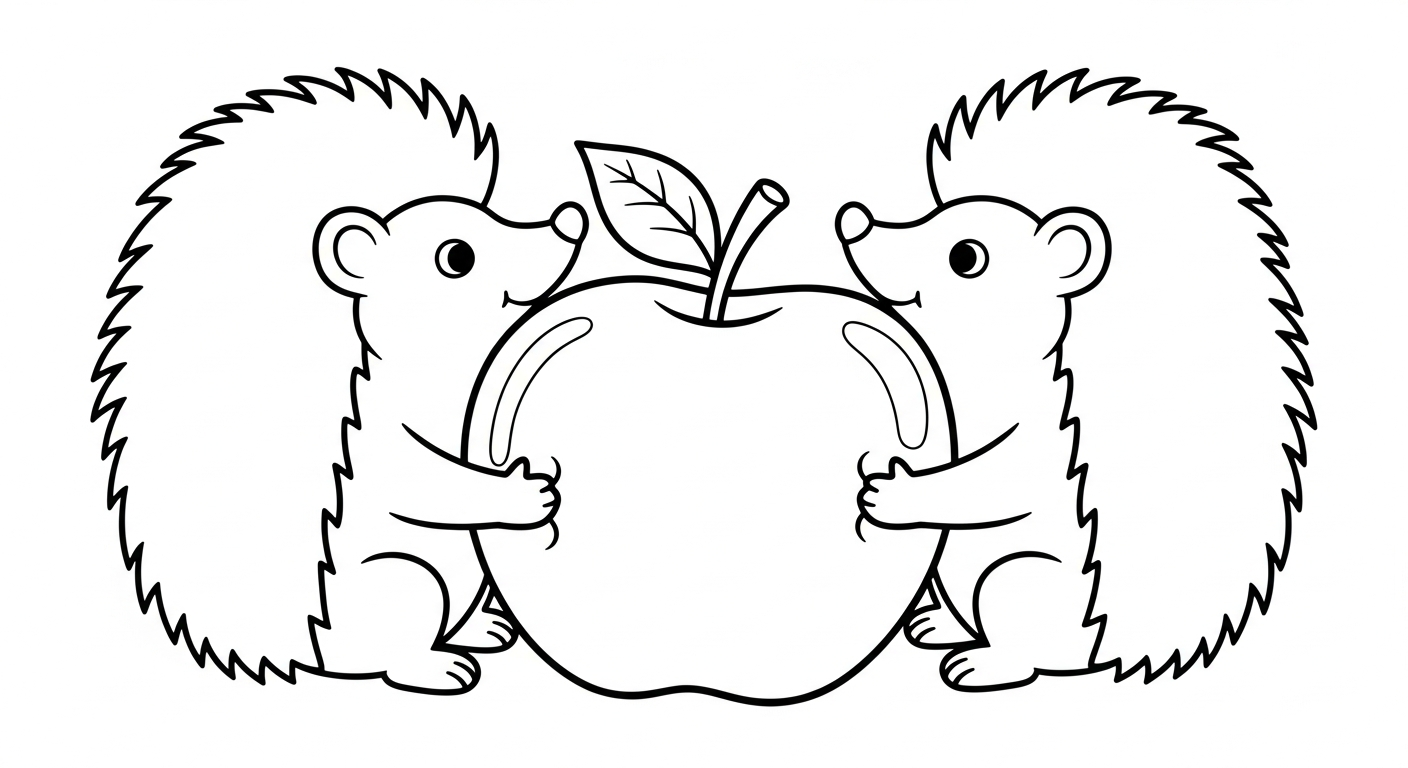 coloriage Hérisson updated pour enfant de 2 ans