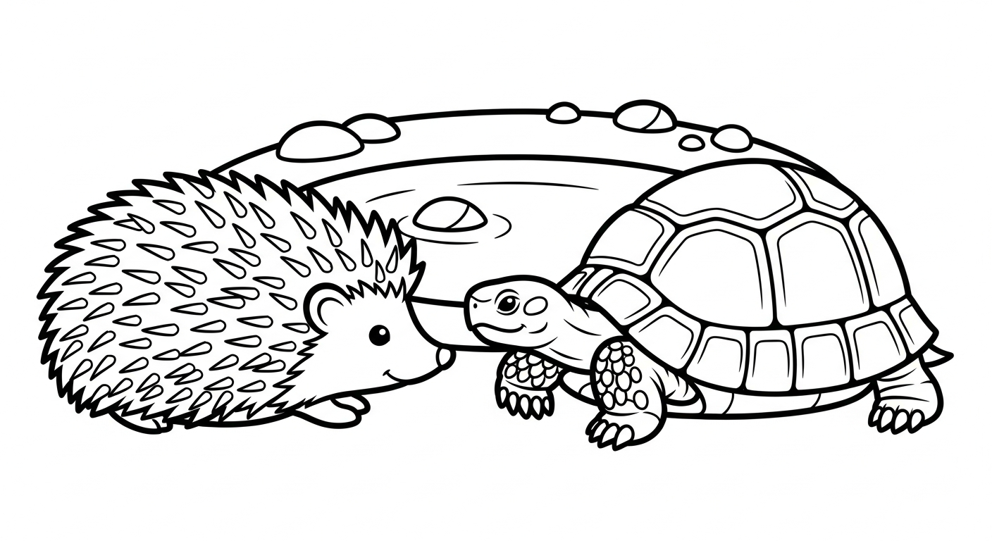 coloriage Hérisson updated a imprimer gratuitement