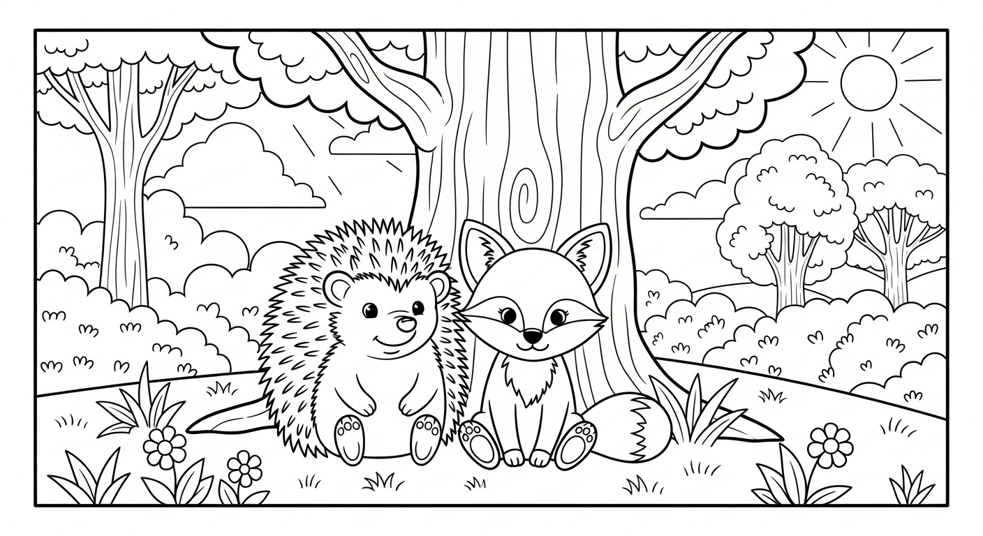 coloriage Hérisson updated d'enfant a imprimer