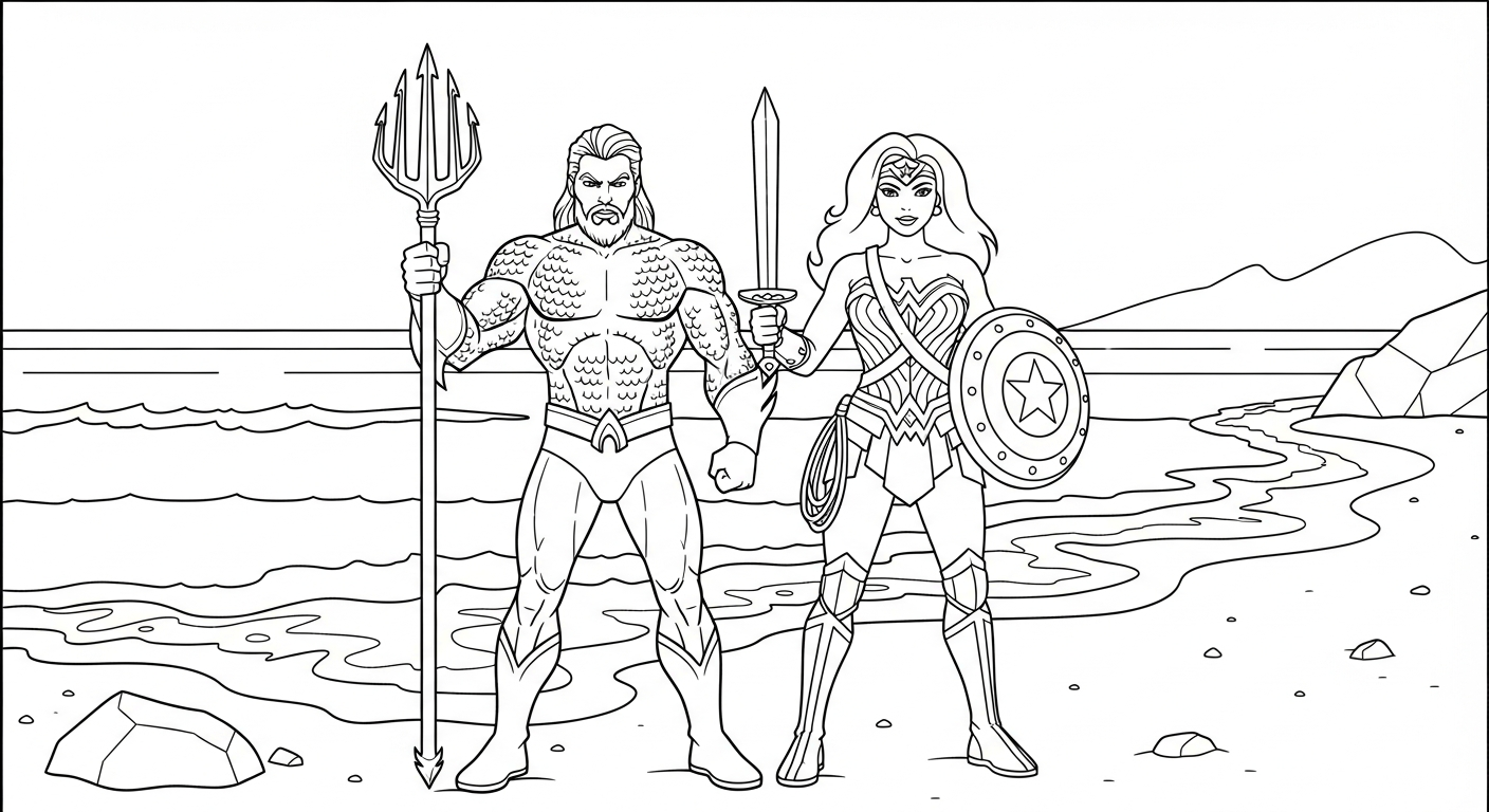 coloriage Justice League et dessins