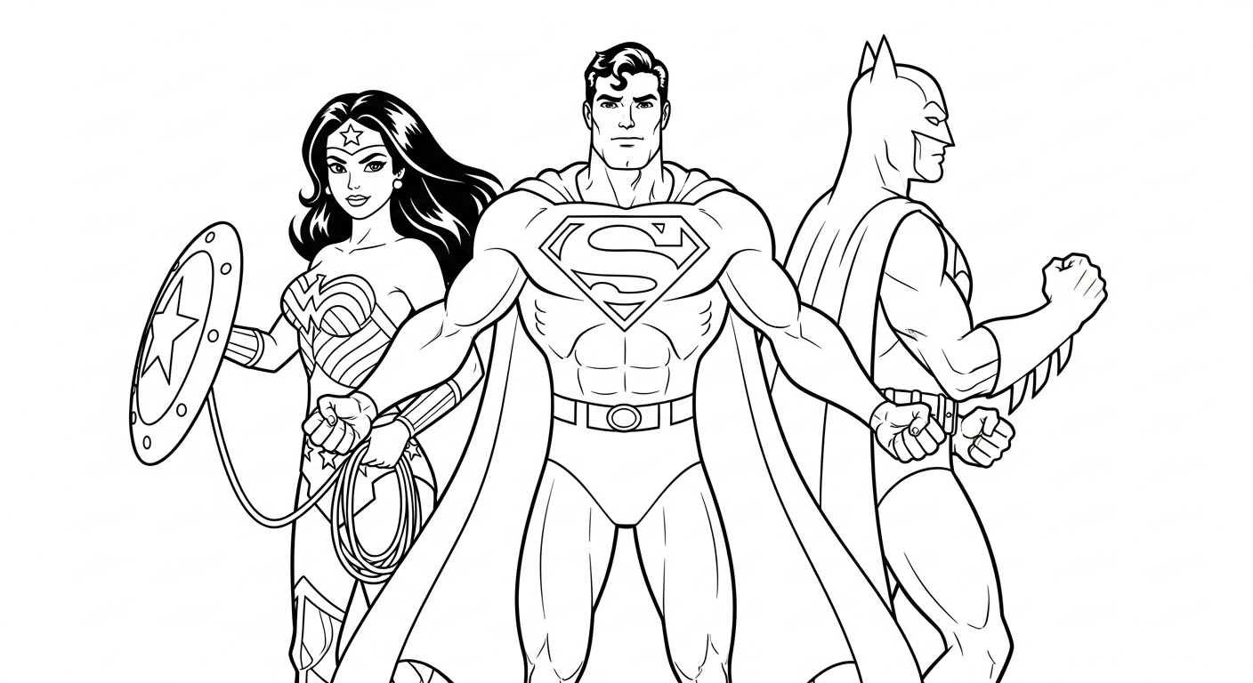 coloriage Justice League a imprimer