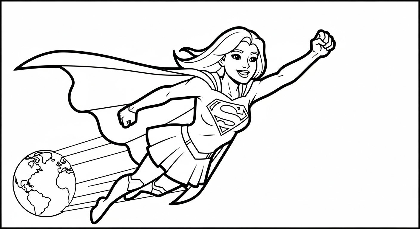 coloriage Justice League pour enfant de 4 ans