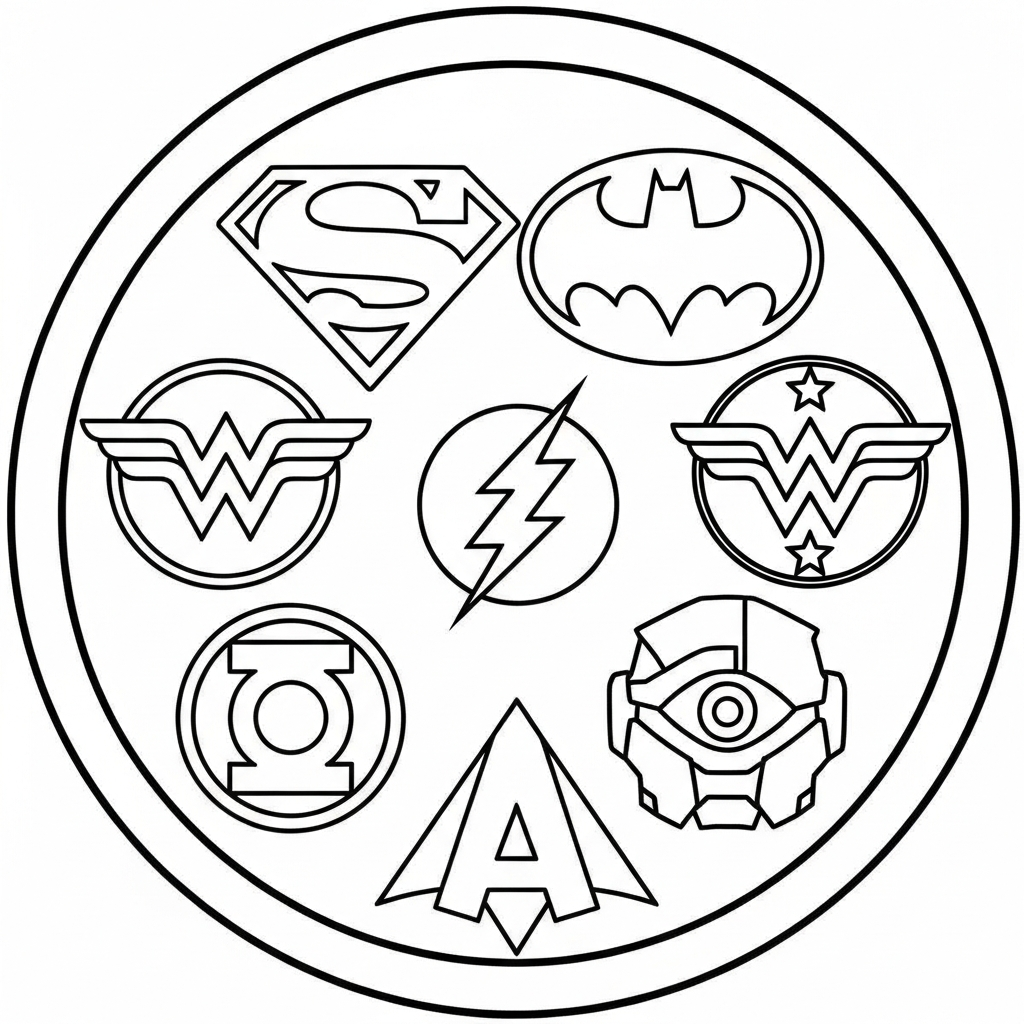 coloriage Justice League et découpage à imprimer