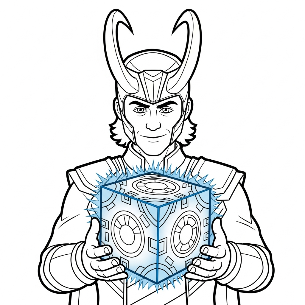 coloriage Loki Marvel à imprimer gratuit 1