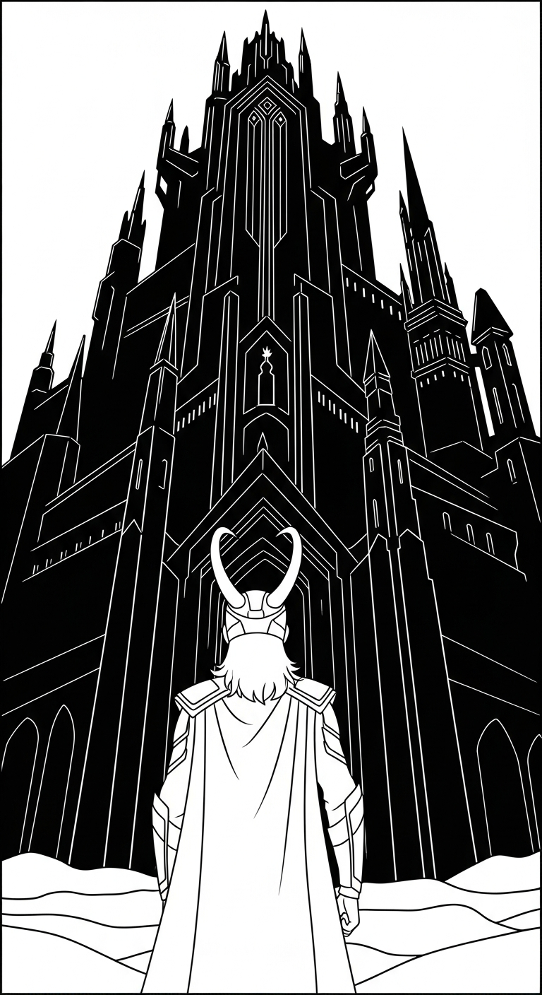 coloriage Loki Marvel a imprimer