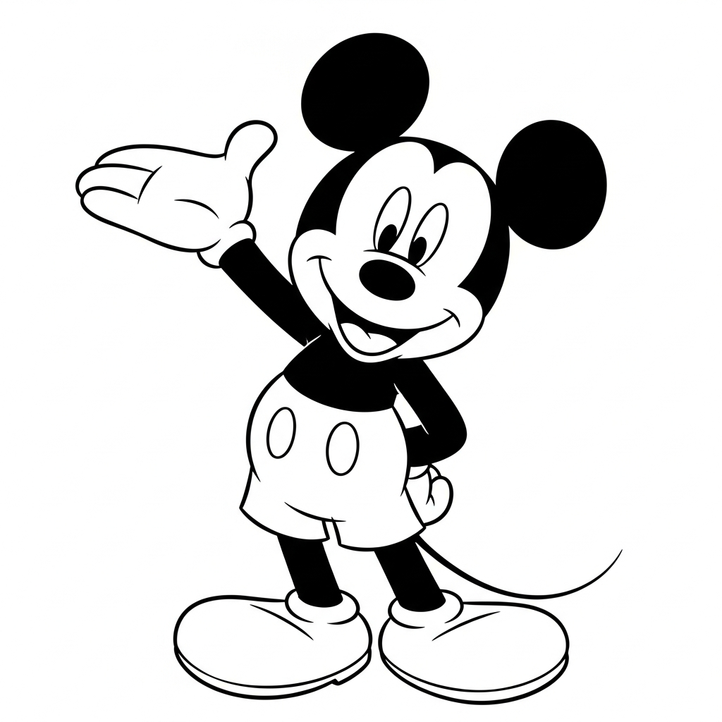 coloriage Mickey Mouse updated à imprimer pour enfant de 8 ans