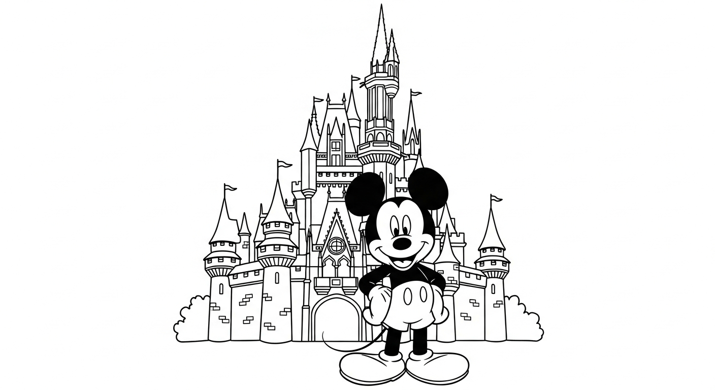 coloriage Mickey Mouse updated à imprimer pdf gratuit