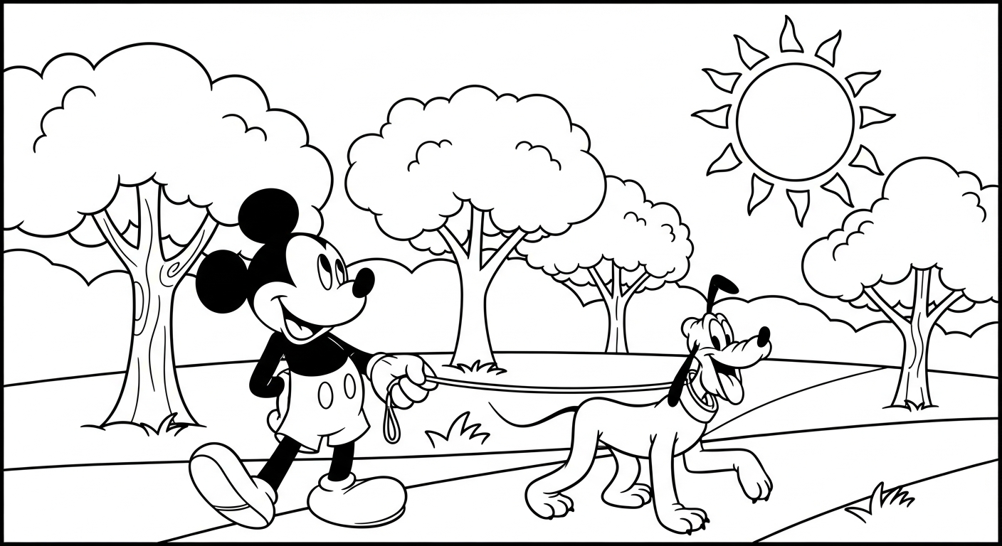 coloriage Mickey Mouse updated gratuit pour enfants