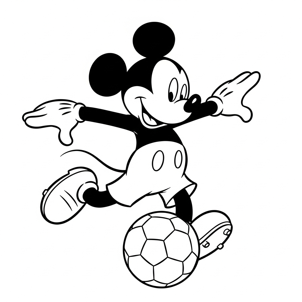 coloriage Mickey Mouse updated pour enfant de 10 ans
