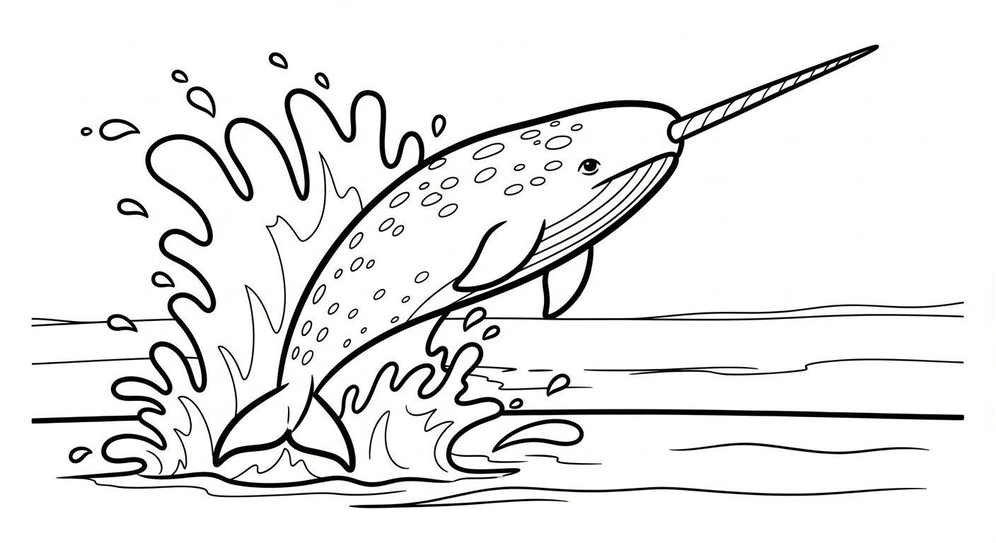 coloriage Narval en ligne 1