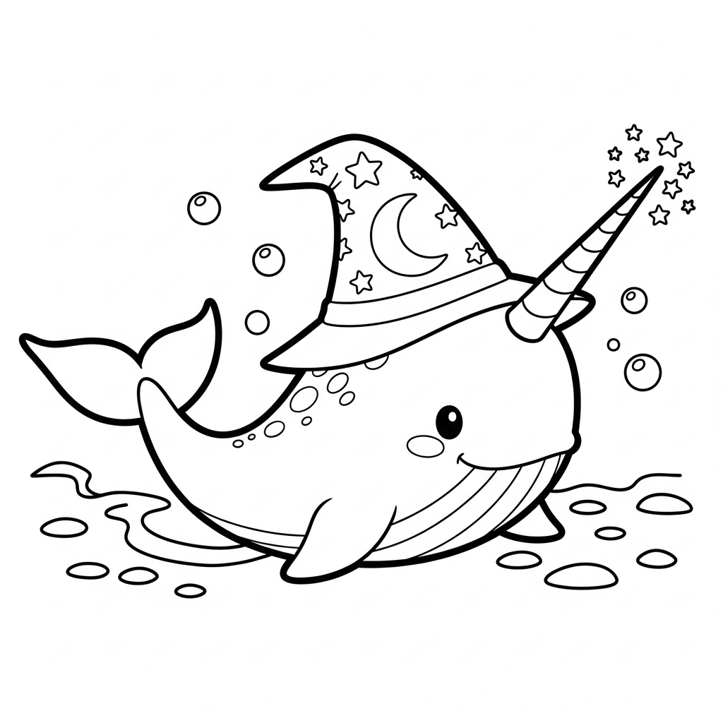 coloriage Narval en ligne